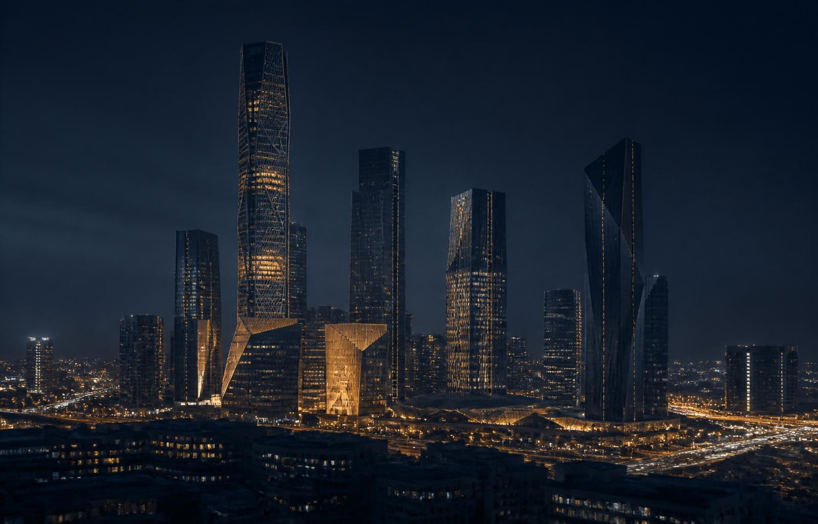 Riyadh skyline — sectors central to Saudi Arabia's Vision 2030 economic diversification